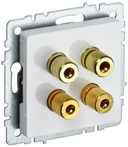 Розетка аудио без рамки IEK Brite РА10-БрБ 4-м. белый картинка